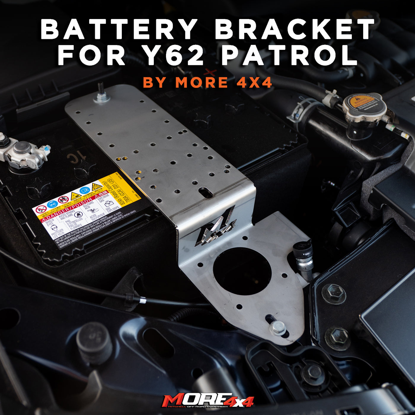 Y62 Patrol - Battery Bracket by MORE 4x4 - Variants