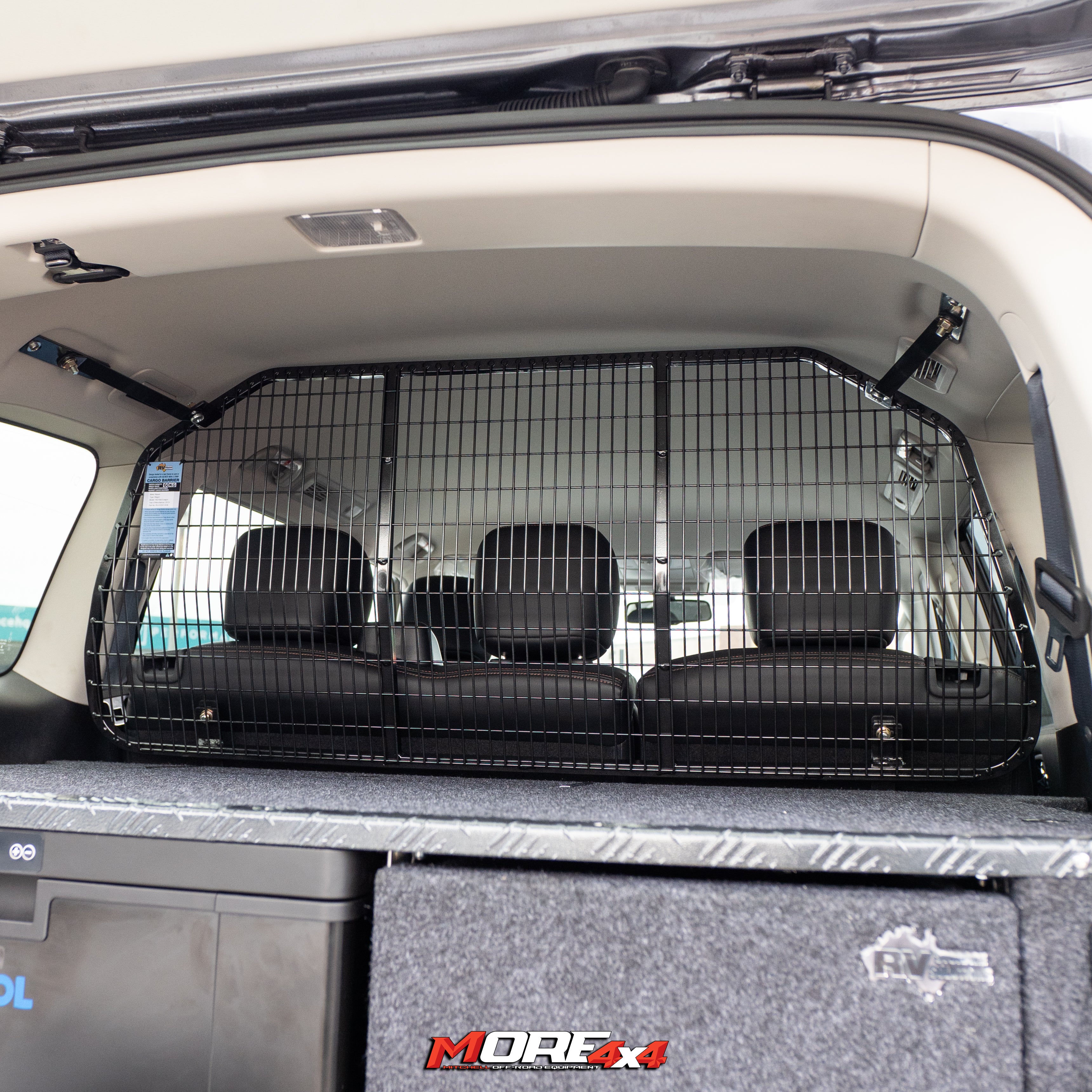RV Storage Solutions - Rear Cargo Barrier - To Suit Y62 Patrol – MORE 4x4
