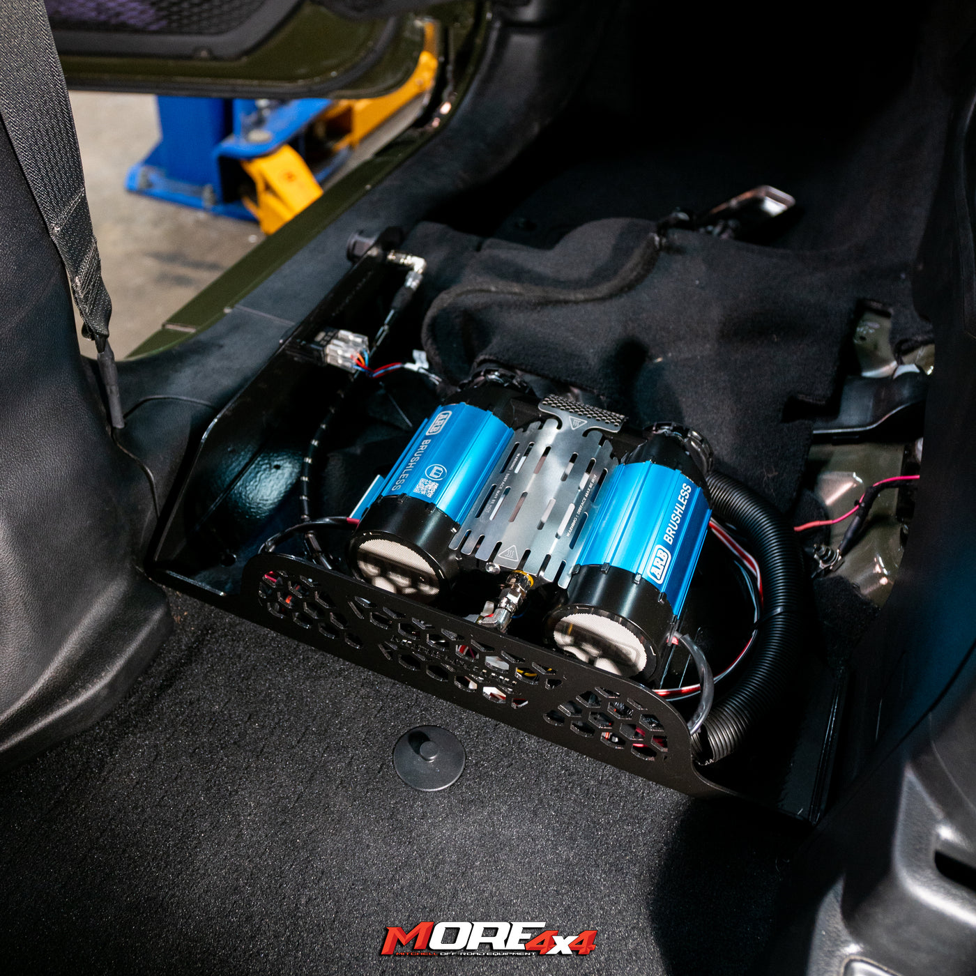 MORE 4x4 - Under Seat Air Compressor System LHS - To Suit WRANGLER JL