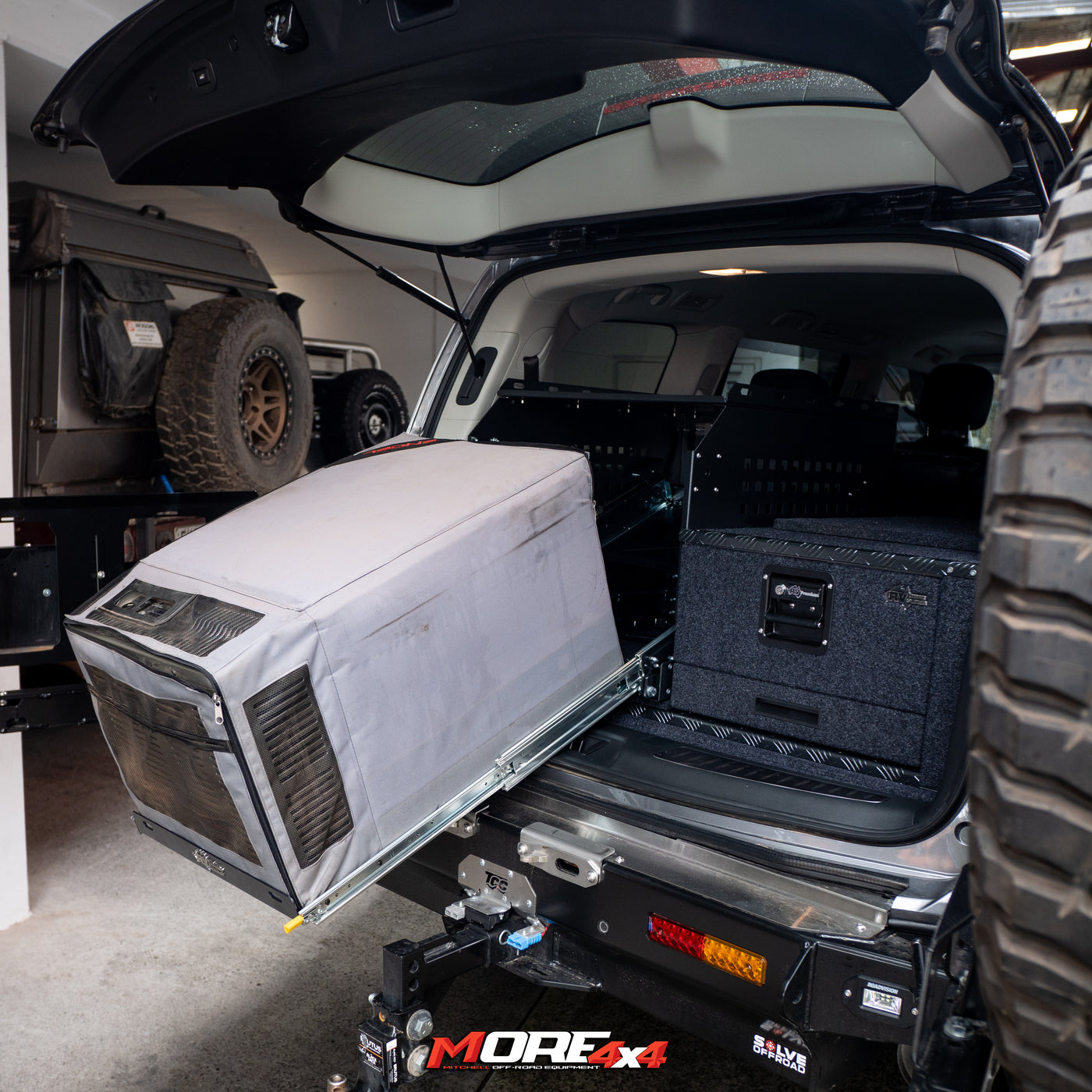 RV STORAGE SOLUTIONS - Extra Wide Drawer Stacker + Tilt Slide Combo - To Suit Y62 PATROL
