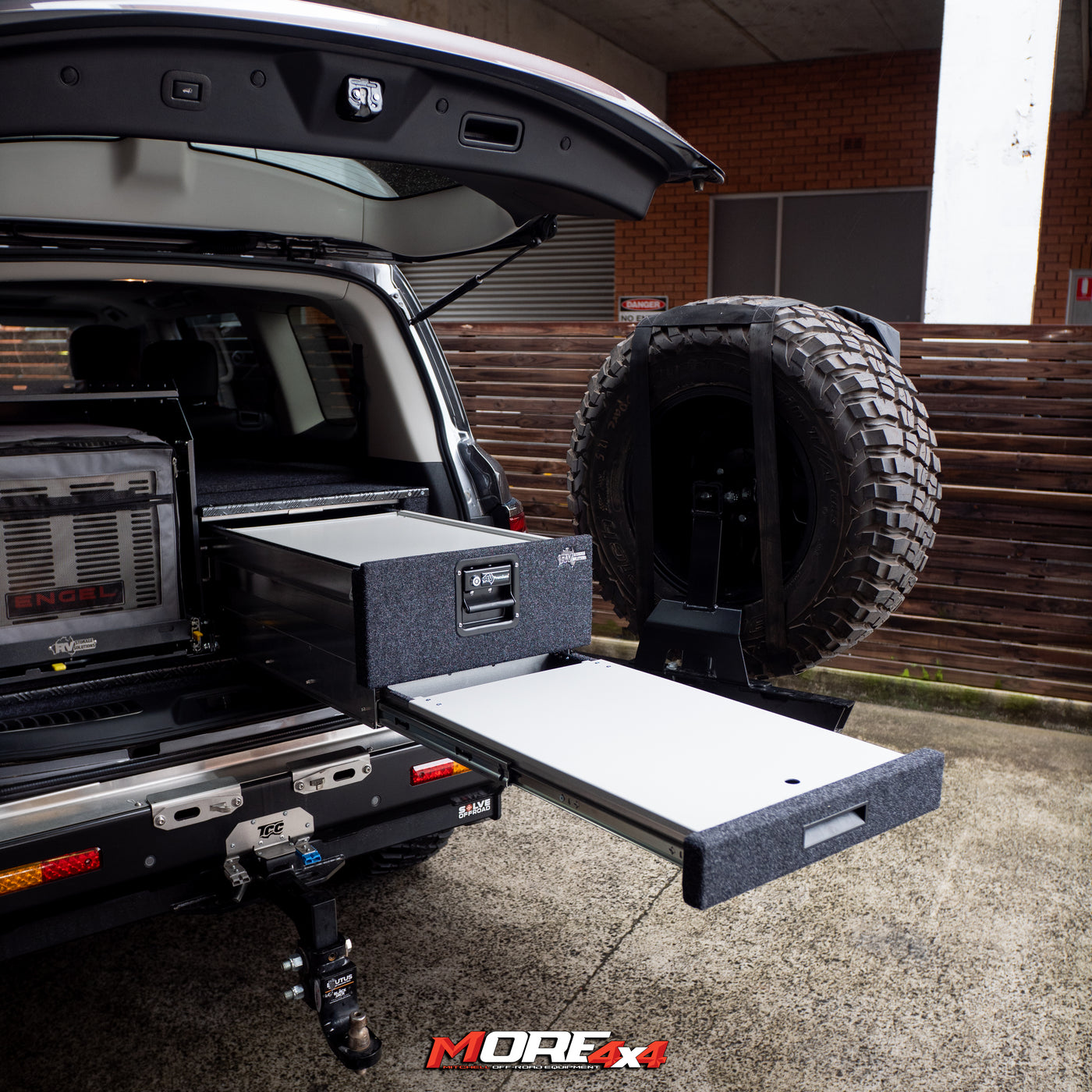 RV STORAGE SOLUTIONS - Extra Wide Drawer Stacker + Tilt Slide Combo - To Suit Y62 PATROL