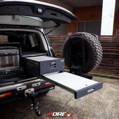 RV STORAGE SOLUTIONS - Extra Wide Drawer Stacker + Tilt Slide Combo - To Suit Y62 PATROL
