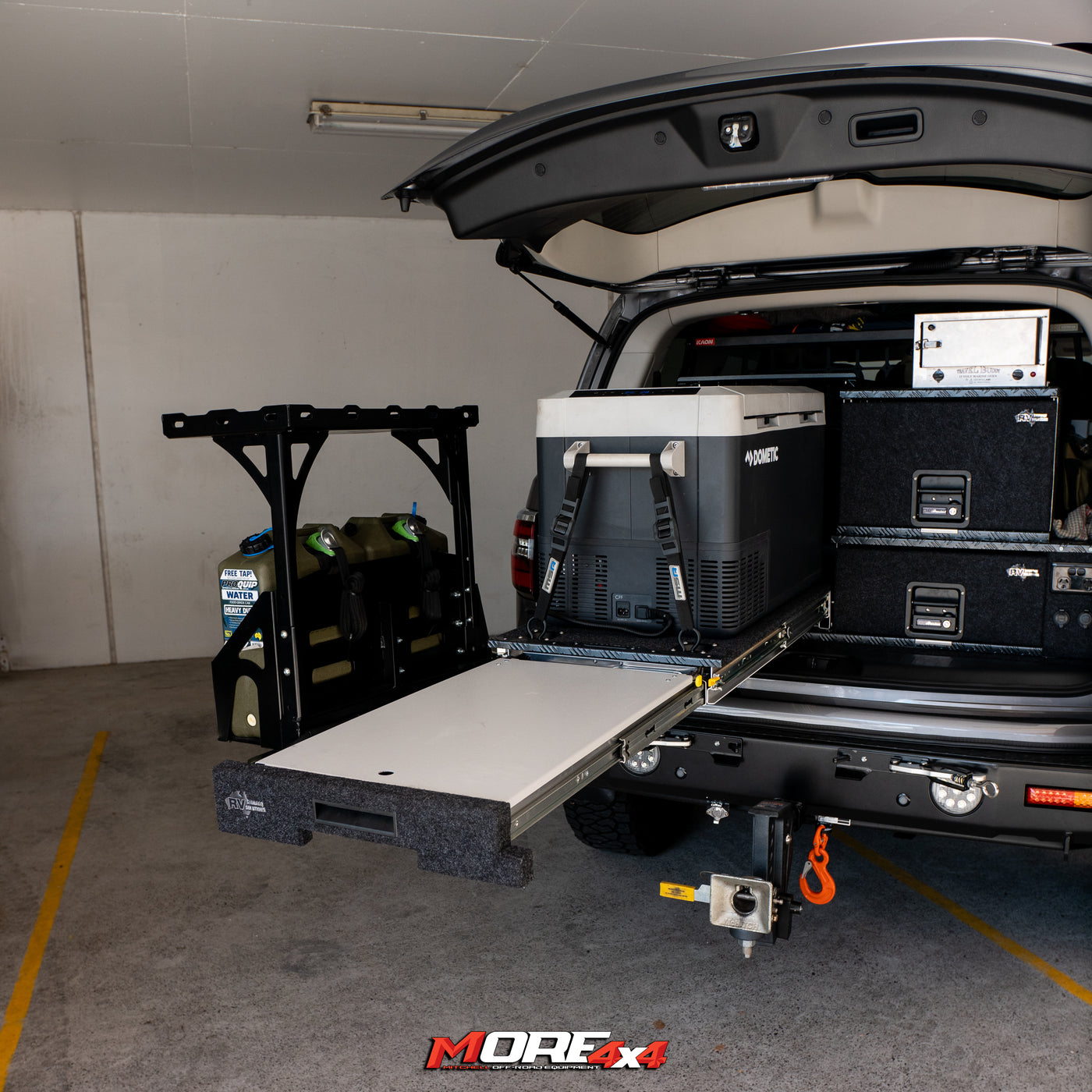 Rv Rear Storage Locker RV STORAGE - Easy Access Combo 2 - With pantry drawer and fridge cage ...