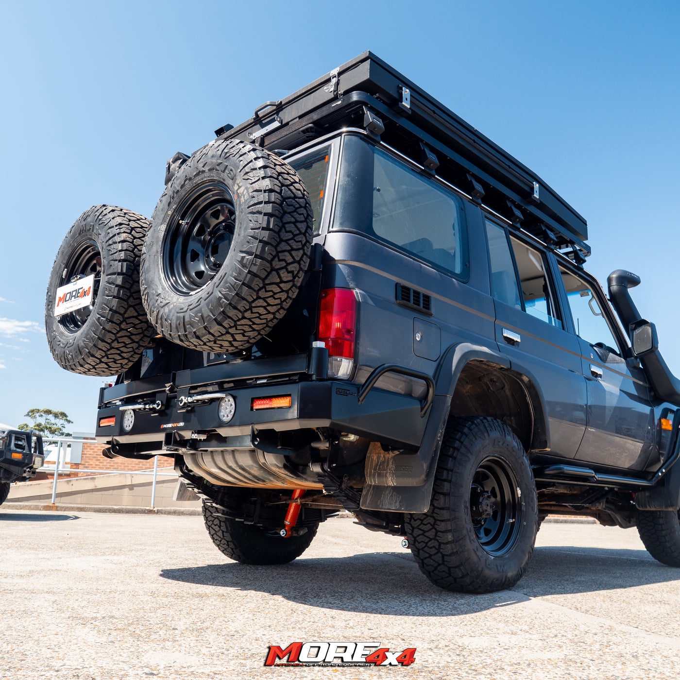 MORE4x4-toyotalandcruiser76seriesvdj76raslarrazzabarbullbarrearbartyrecarrieroutbackarmoursuspensionarmaxsafarisnorkeldualbatterysystem