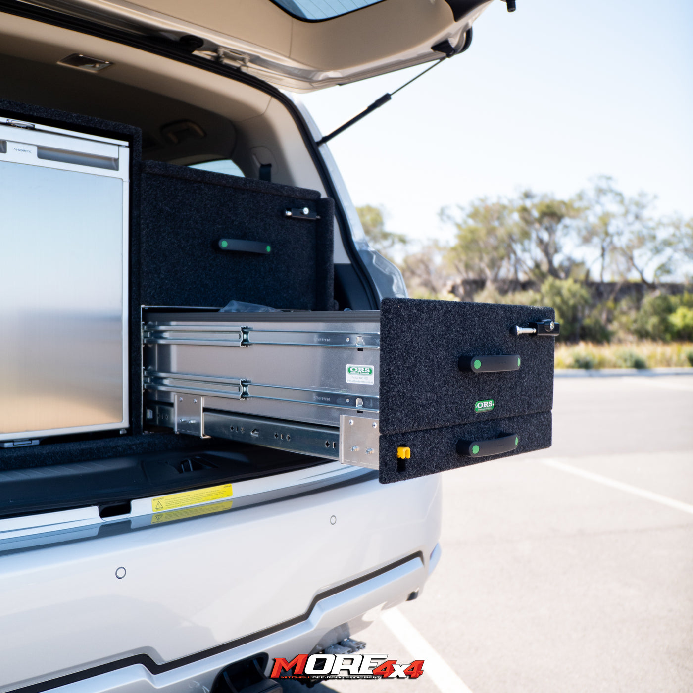 MORE 4x4 - Full Time Tourer FP 2 Deep - Aluminium Drawers to suit CRX80 Upright Fridge to suit Y62 PATROL