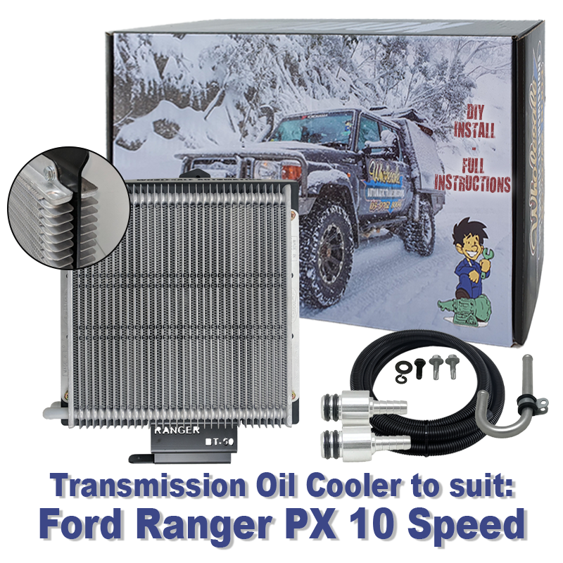 WHOLESALE AUTOMATIC TRANSMISSIONS - Dual Heavy Duty Transmission Oil Cooler - To Suit RANGER PX 10 Speed